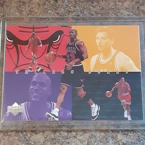 Vintage Chicago Bulls Quintet Jordan, Pippen, Rodm